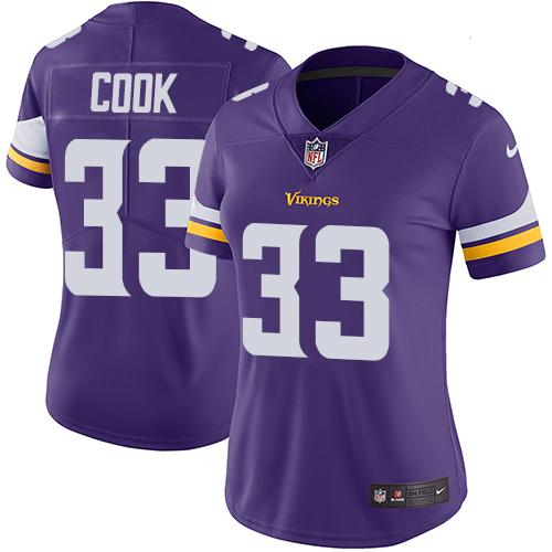 Women 2019 Minnesota Vikings #33 Cook purple Nike Vapor Untouchable Limited NFL Jersey